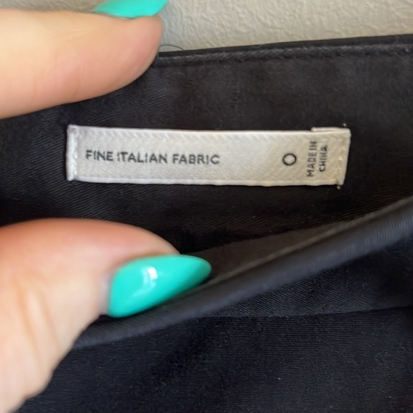 Babaton Cropped Pants Black Size 0 Fine Italian Fabric - Picture 4 of 7